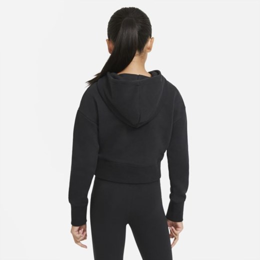 Dzianinowa bluza z kapturem o skróconym kroju dla dużych dzieci (dziewcząt) Nike Nike M Nike poland