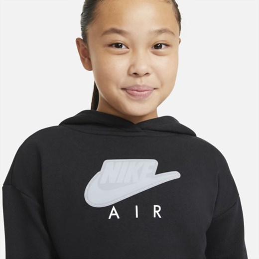 Dzianinowa bluza z kapturem o skróconym kroju dla dużych dzieci (dziewcząt) Nike Nike XL Nike poland