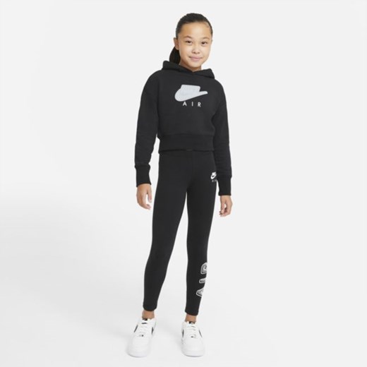 Dzianinowa bluza z kapturem o skróconym kroju dla dużych dzieci (dziewcząt) Nike Nike S Nike poland