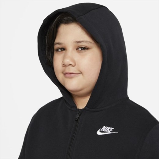 Bluza z kapturem i zamkiem na całej długości dla dużych dzieci (chłopców) Nike Nike L+ Nike poland