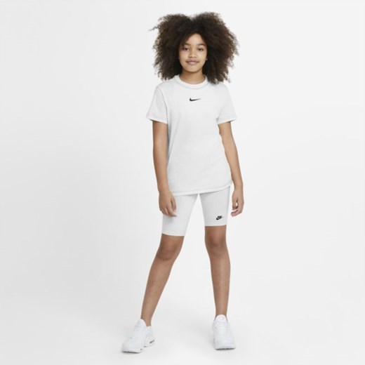 Nike bluzka dziewczęca z bawełny z krótkim rękawem 