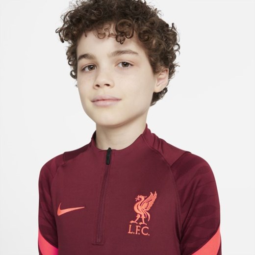 Treningowa koszulka piłkarska dla dużych dzieci Liverpool FC Strike - Czerwony Nike S Nike poland okazja