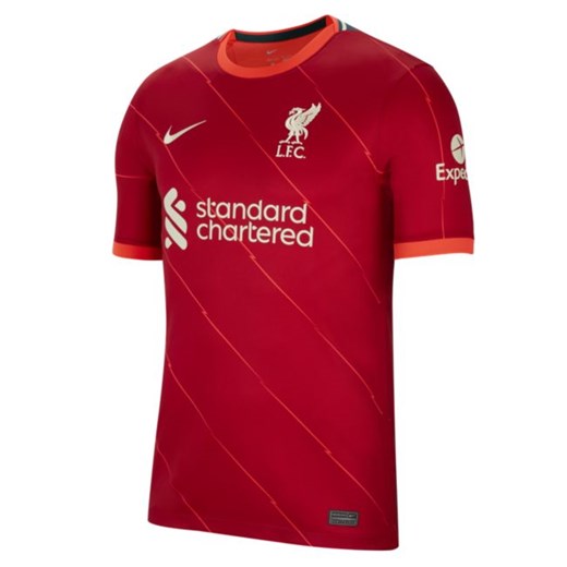 Męska koszulka piłkarska Liverpool FC 2021/22 Stadium (wersja domowa) - Czerwony Nike S okazyjna cena Nike poland