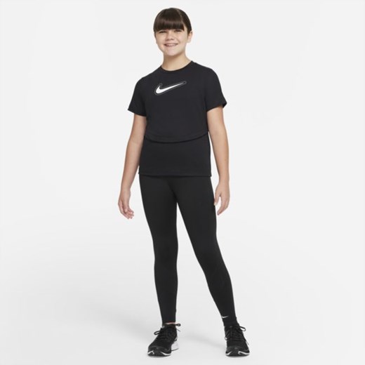 Koszulka treningowa z krótkim rękawem dla dużych dzieci (dziewcząt) Nike Dri-FIT Nike XL+ Nike poland