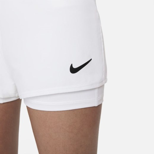 Spodenki tenisowe dla dużych dzieci (dziewcząt) NikeCourt Dri-FIT Victory - Biel Nike XS Nike poland