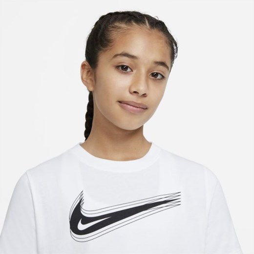T-shirt dla dużych dzieci Swoosh Nike Sportswear - Biel Nike S Nike poland