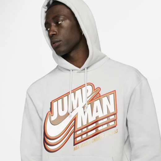 Męska dzianinowa bluza z kapturem Jordan Jumpman - Szary Jordan 2XL Nike poland