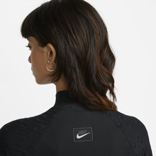 Damska koszulka z długim rękawem i półgolfem Nike Sportswear Icon Clash - Czerń Nike M Nike poland