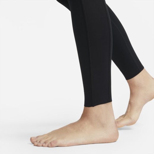 Damski matowy kombinezon 7/8 Infinalon Nike Yoga Luxe Dri-FIT - Czerń Nike M Nike poland