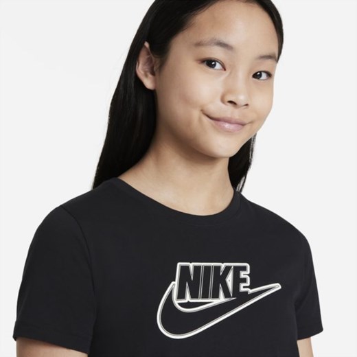 Sukienka typu T-shirt dla dużych dzieci (dziewcząt) Nike Sportswear - Czerń Nike L Nike poland