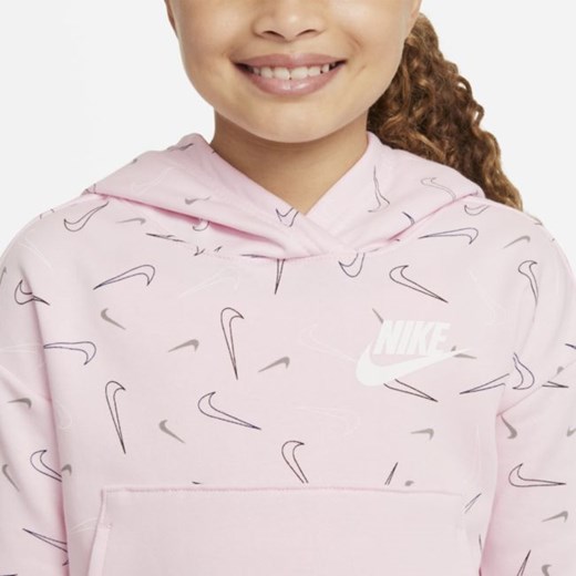 Bluza dziewczęca Nike dzianinowa w nadruki