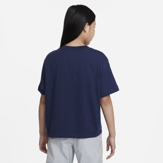 T-shirt dla dużych dzieci (dziewcząt) Nike Sportswear - Niebieski Nike XS Nike poland