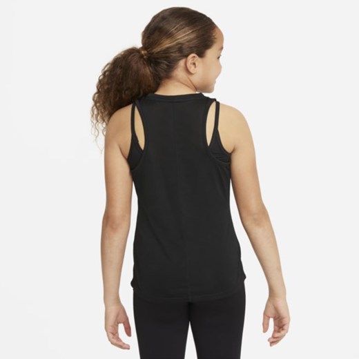 Koszulka bez rękawów dla dużych dzieci (dziewcząt) Nike Dri-FIT One - Czerń Nike M Nike poland