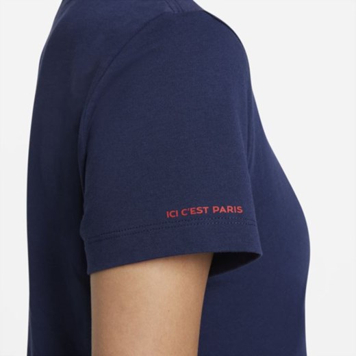 Damski T-shirt z krótkim rękawem Paris Saint-Germain - Niebieski Nike M Nike poland