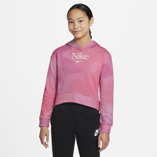 Bluza z kapturem z dzianiny dresowej dla dużych dzieci (dziewcząt) Nike Nike XL Nike poland