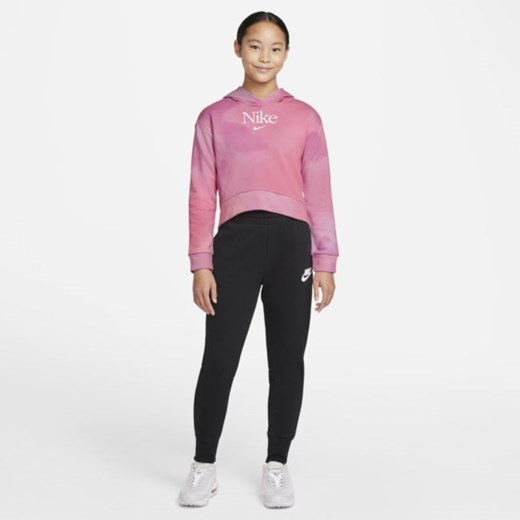 Bluza z kapturem z dzianiny dresowej dla dużych dzieci (dziewcząt) Nike Nike S Nike poland