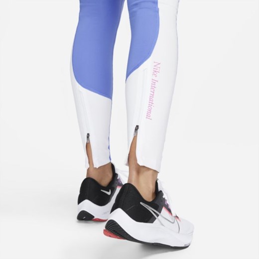Damskie legginsy do biegania Nike Retro Run Fast - Niebieski Nike M wyprzedaż Nike poland