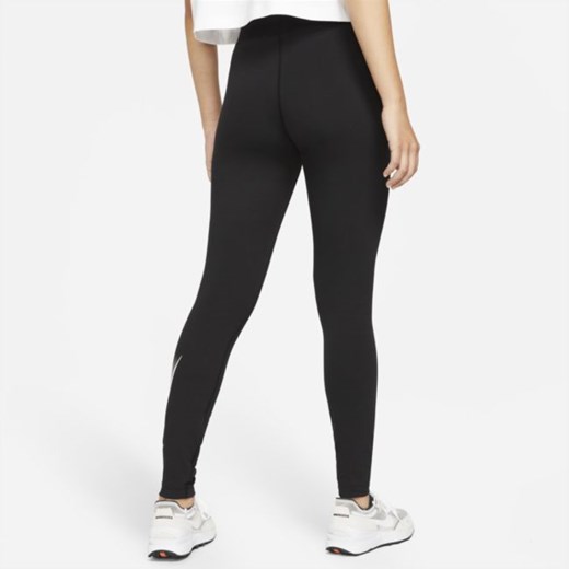Damskie legginsy z nadrukiem i wysokim stanem Nike Sportswear Essential - Czerń Nike XS Nike poland