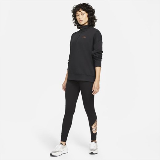 Damskie legginsy z nadrukiem i wysokim stanem Nike Sportswear Essential - Czerń Nike M Nike poland