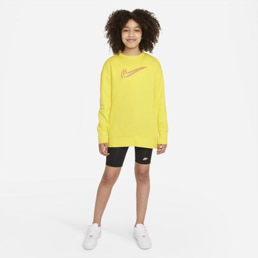 Bluza dresowa do tańca dla dużych dzieci (dziewcząt) Nike Sportswear - Żółć Nike L Nike poland