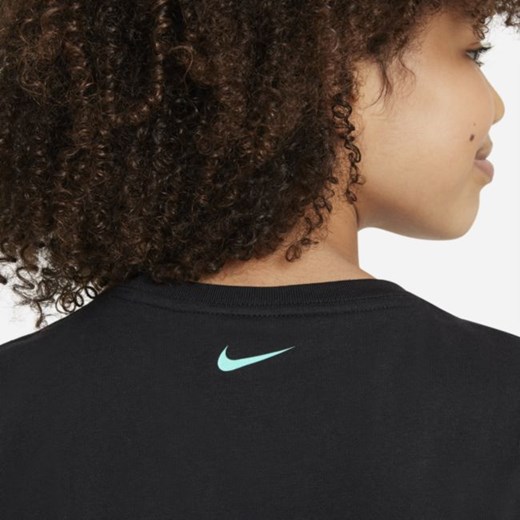 Krótki T-shirt do tańca dla dużych dzieci (dziewcząt) Nike Sportswear - Czerń Nike L Nike poland