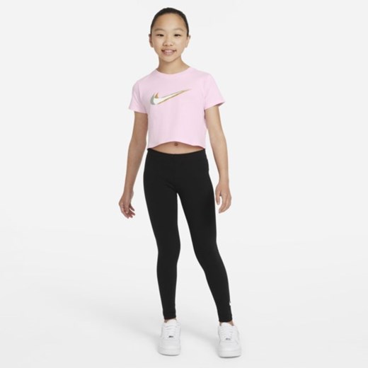 Bluzka dziewczęca Nike na lato w nadruki 