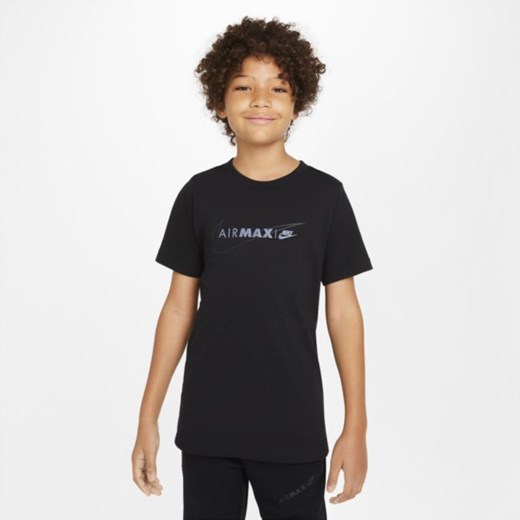 T-shirt dla dużych dzieci (chłopców) Nike Air Max - Czerń Nike XS Nike poland