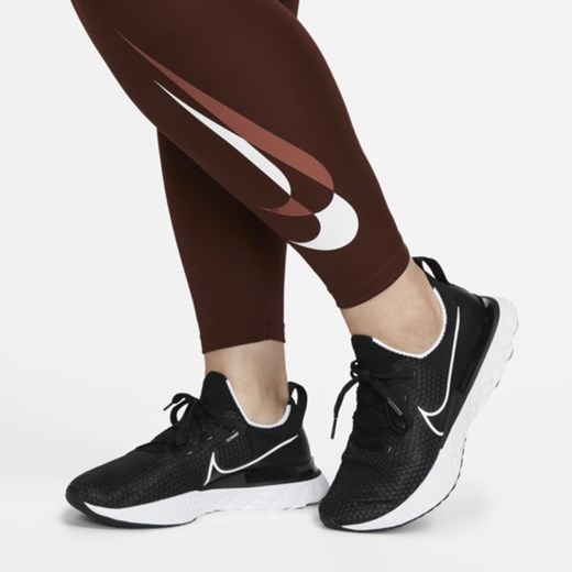 Damskie legginsy 7/8 do biegania ze średnim stanem Nike Dri-FIT Swoosh Run (duże Nike 2X Nike poland