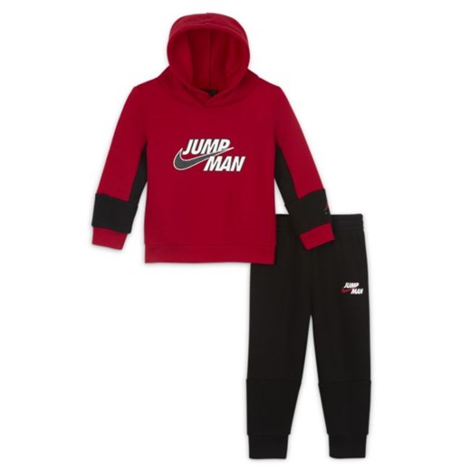 Zestaw bluza z kapturem i spodnie dla niemowląt (12–24 M) Jordan - Czerwony Jordan 52.5 Nike poland
