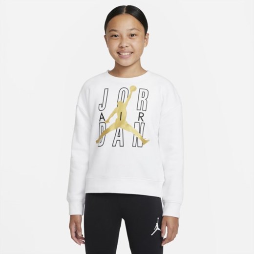 Bluza dresowa Jordan dla dużych dzieci (dziewcząt) - Biel Jordan S Nike poland