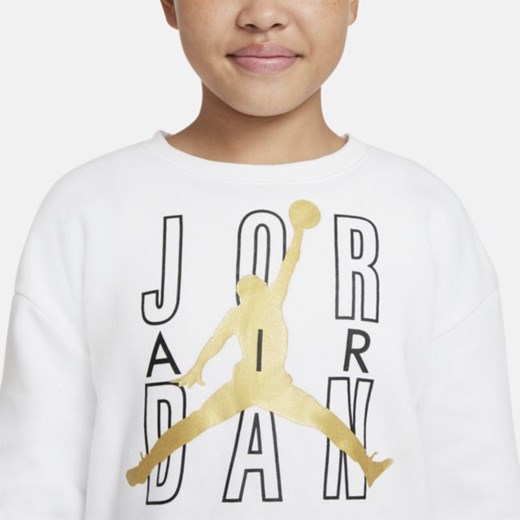 Bluza dresowa Jordan dla dużych dzieci (dziewcząt) - Biel Jordan L Nike poland
