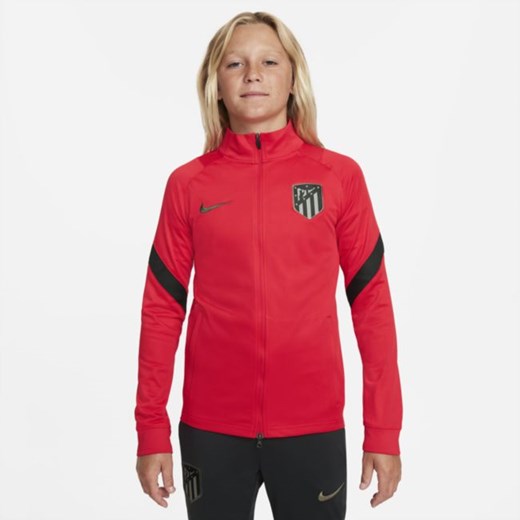 Dzianinowy dres piłkarski dla dużych dzieci Atlético Madryt Strike Nike Dri-FIT Nike M Nike poland
