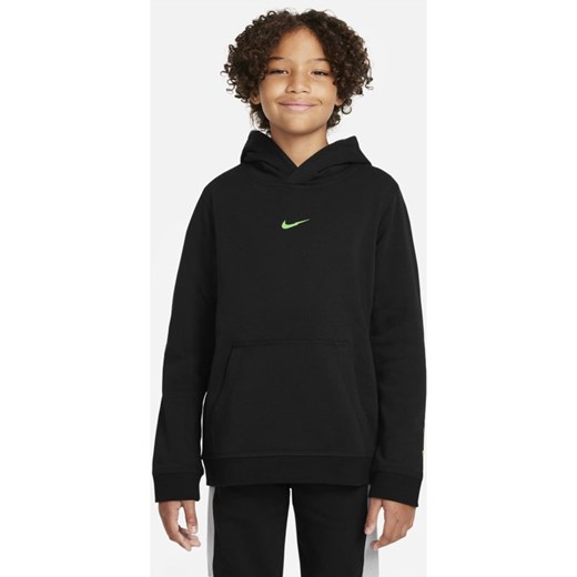 Dzianinowa bluza z kapturem dla dużych dzieci (chłopców) Nike Sportswear - Czerń Nike L Nike poland