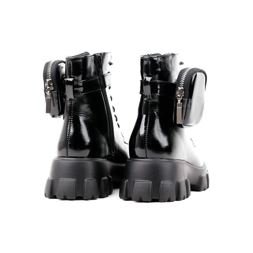 Botki Yourshoes casualowe jesienne sznurowane