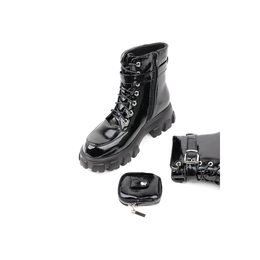 Yourshoes botki sznurowane