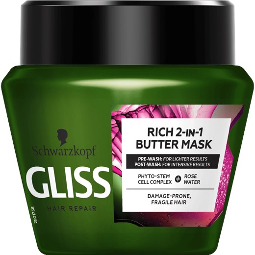 Gliss Kur, Bio-Tech Restore Rich Butter Mask, maska do włosów delikatnych i Gliss Kur smyk okazja