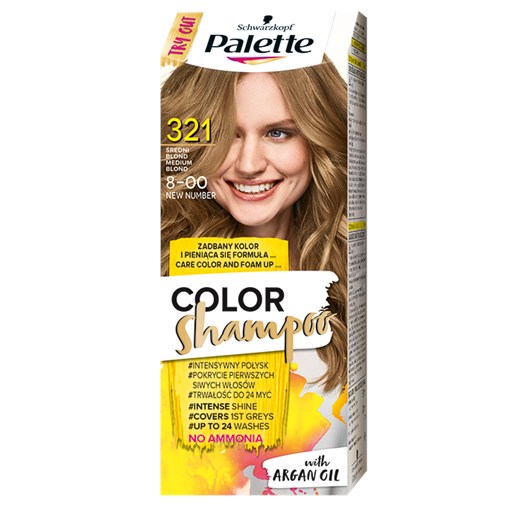 Palette, Color Shampoo, szampon koloryzujący, średni blond nr 321 Palette smyk promocja