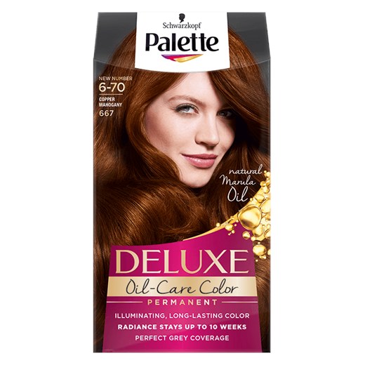 Palette, Deluxe, farba permanentna do włosów, miedziany mahoń nr 667 Palette wyprzedaż smyk
