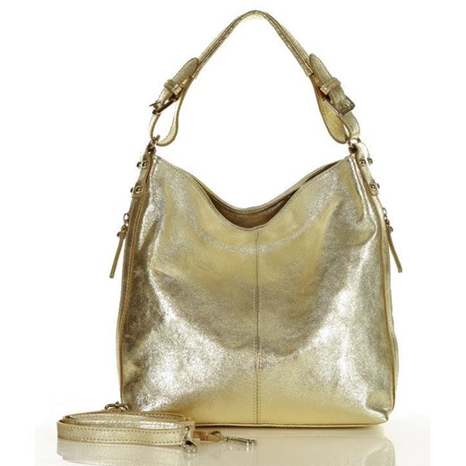 Shopper bag Genuine Leather matowa elegancka duża skórzana 