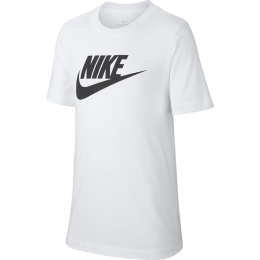 Bawełniany T-shirt dla dużych dzieci Nike Sportswear - Biel Nike XL Nike poland