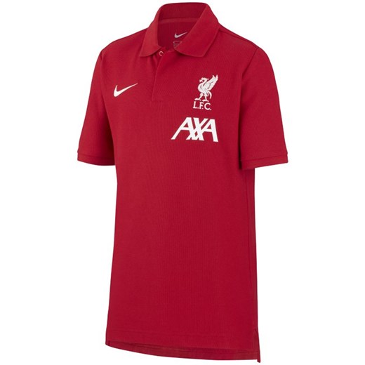Piłkarska koszulka polo dla dużych dzieci Liverpool FC - Czerwony Nike M Nike poland