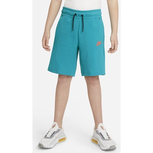 Spodenki dla dużych dzieci (chłopców) Nike Sportswear Tech Fleece - Niebieski Nike L wyprzedaż Nike poland