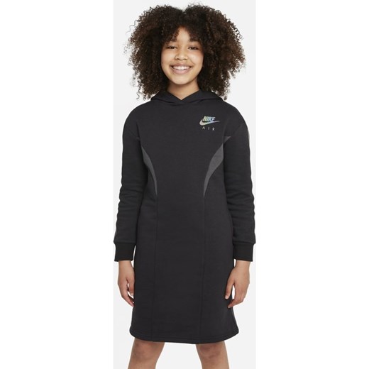 Sukienka z dzianiny dla dużych dzieci (dziewcząt) Nike Air - Czerń Nike M wyprzedaż Nike poland