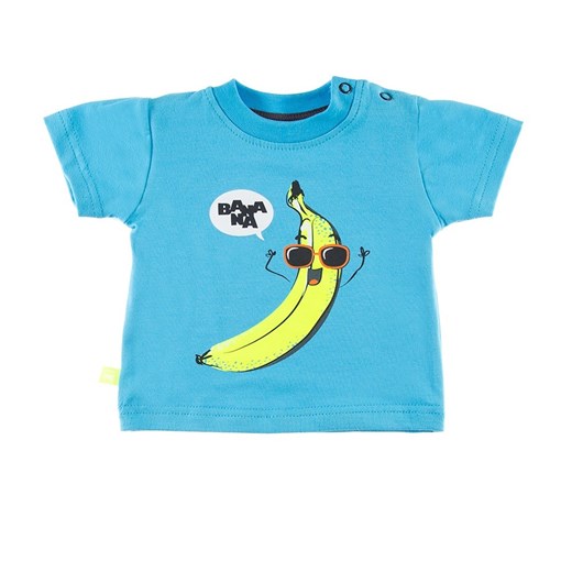 T-shirt chłopięcy, niebieski, banan, Eevi Eevi 68 promocyjna cena smyk