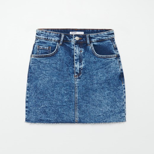 Cropp - Jeansowa spódnica - Niebieski Cropp S wyprzedaż Cropp