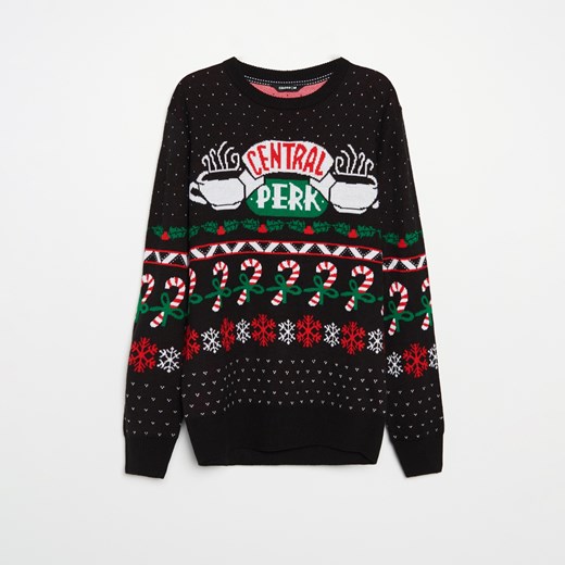 Cropp - Świąteczny sweter Friends - Czarny Cropp XL Cropp