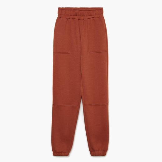 Cropp - Dzianinowe spodnie joggers - Brązowy Cropp XL Cropp