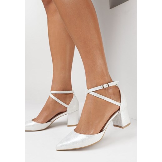 Srebrne Czółenka Appone 37 born2be.pl