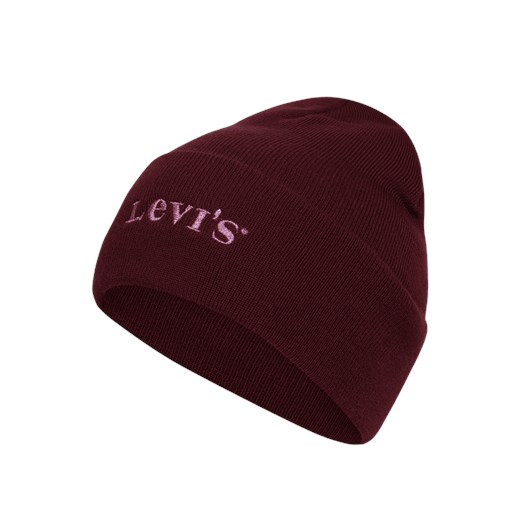 Czerwona czapka zimowa damska Levi's casualowa 