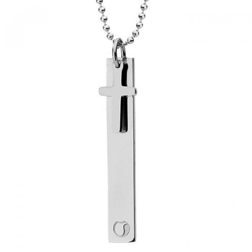 Minimalistyczny, srebrny naszyjnik SIMPLE CROSS ze sklepu manoki.pl w kategorii Naszyjniki - zdjęcie 126521808
